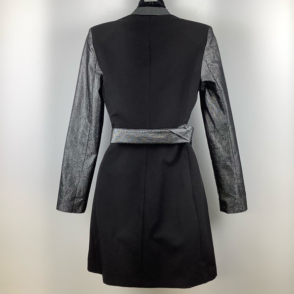 NWT Imperial Belted Blazer Dress in Black/Silver Multi - Picture 2 of 6